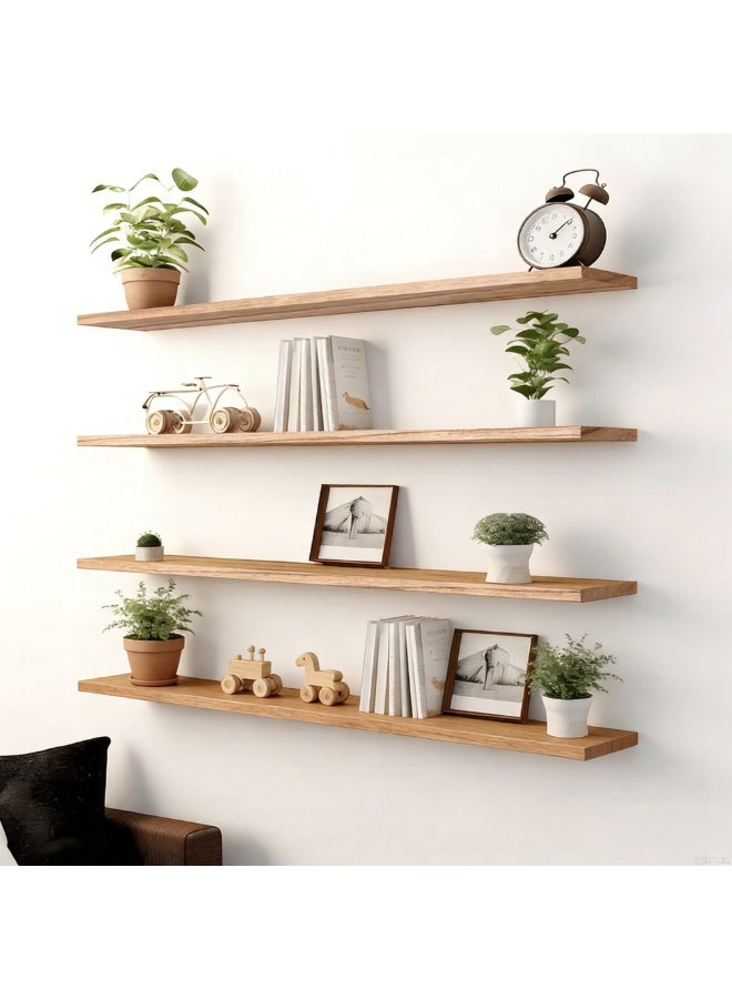 36 Inch Wood Floating Shelves for Wall, Wooden Wall Shelves for Bedroom - Image 3